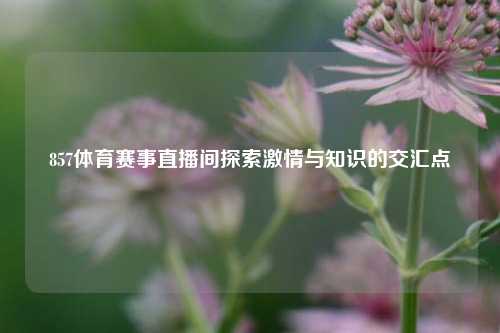 857体育赛事直播间探索激情与知识的交汇点