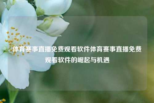 体育赛事直播免费观看软件体育赛事直播免费观看软件的崛起与机遇