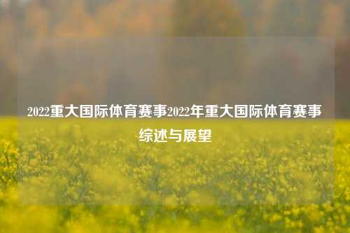 2022重大国际体育赛事2022年重大国际体育赛事综述与展望