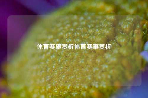 体育赛事赏析体育赛事赏析