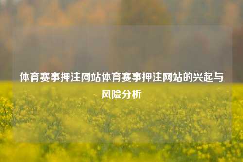 体育赛事押注网站体育赛事押注网站的兴起与风险分析