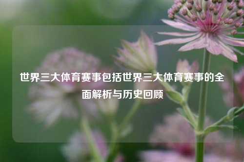 世界三大体育赛事包括世界三大体育赛事的全面解析与历史回顾