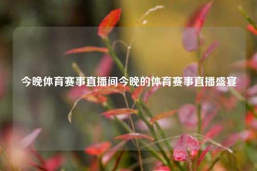 今晚体育赛事直播间今晚的体育赛事直播盛宴