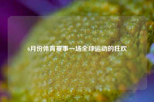 6月份体育赛事一场全球运动的狂欢