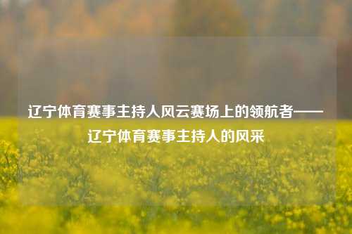 辽宁体育赛事主持人风云赛场上的领航者——辽宁体育赛事主持人的风采