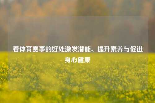 看体育赛事的好处激发潜能、提升素养与促进身心健康