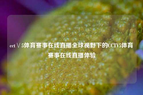 cct∨5体育赛事在线直播全球视野下的CCTV5体育赛事在线直播体验