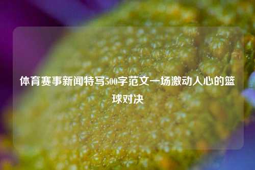 体育赛事新闻特写500字范文一场激动人心的篮球对决