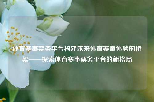 体育赛事票务平台构建未来体育赛事体验的桥梁——探索体育赛事票务平台的新格局